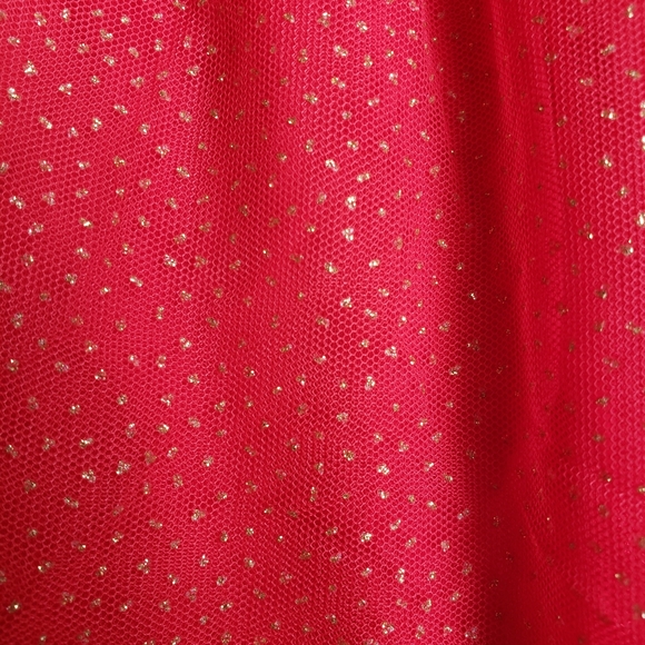 Carter's Kid Casual Red and gold tulle dress sz 7 - Picture 6 of 7
